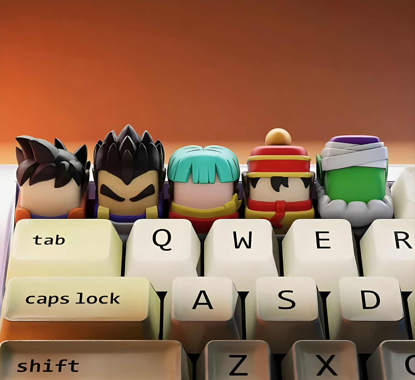 Dragon Ball Keyboard Keycaps,Goku, Vegeta, Bulma, Gohan, Piccolo - Premium  from DCloth Designs - Just $30! Shop now at DCloth Designs 