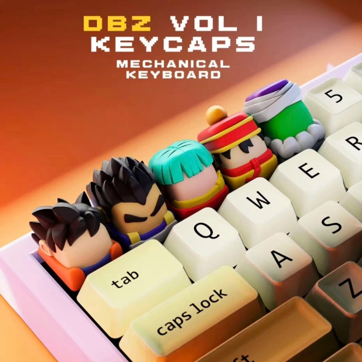 Dragon Ball Keyboard Keycaps,Goku, Vegeta, Bulma, Gohan, Piccolo - Premium  from DCloth Designs - Just $30! Shop now at DCloth Designs 