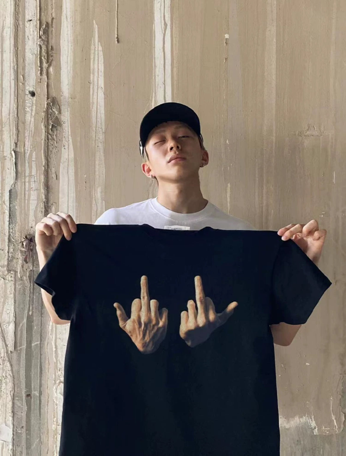 Tiktok Trending Middle Finger T-Shirt| Stylish | Fashion - Premium  from DCloth Designs  - Just $39! Shop now at DCloth Designs 