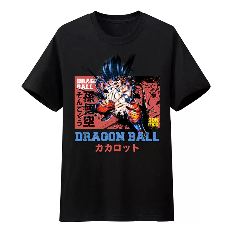 Dragon Ball Z T-Shirt Goku Vegeta Anime Movie Edition Trendy Brand Couple's Outfit Student Anime Pure Cotton Short Sleeve - Premium  from DCloth Designs - Just $50! Shop now at DCloth Designs 