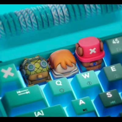 One Piece Keyboard Keycaps, Luffy, Zoro, Sanji, Nami, Chooper , Ussop - Premium  from DCloth Designs - Just $25! Shop now at DCloth Designs 