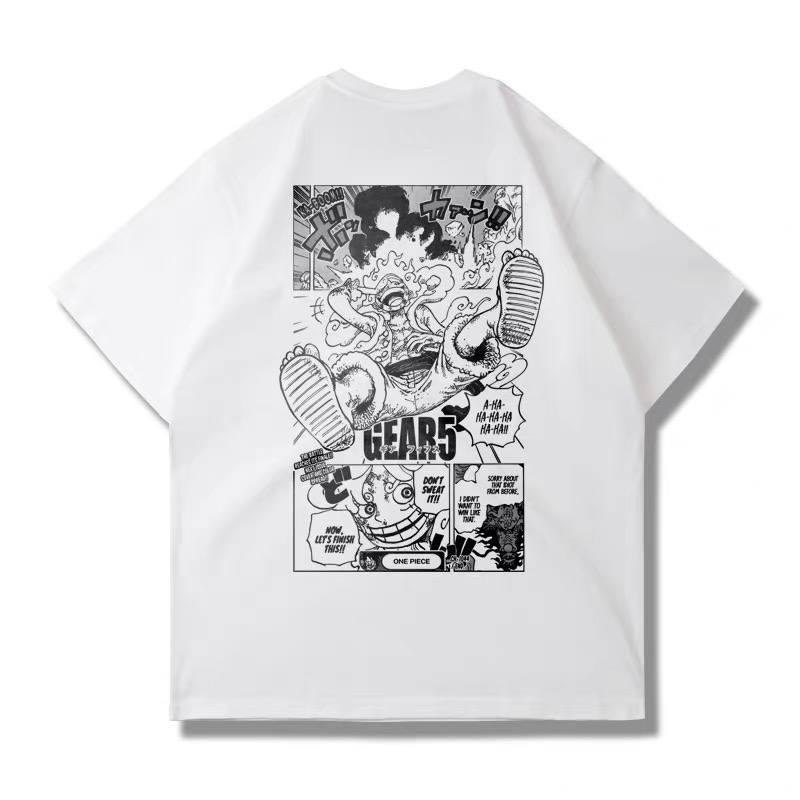 Oversized One Piece Luffy Gear 5 Anime T-Shirt - Comfy Fan Art Tee - Premium  from DCloth Designs - Just $39! Shop now at DCloth Designs 