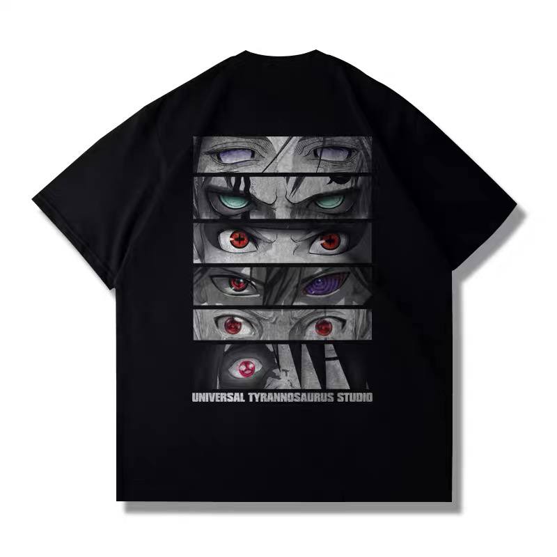 Unisex Naruto Anime Oversized T-Shirt with Sharingan & Rinnegan Graphics - Premium  from DCloth Designs - Just $39! Shop now at DCloth Designs 