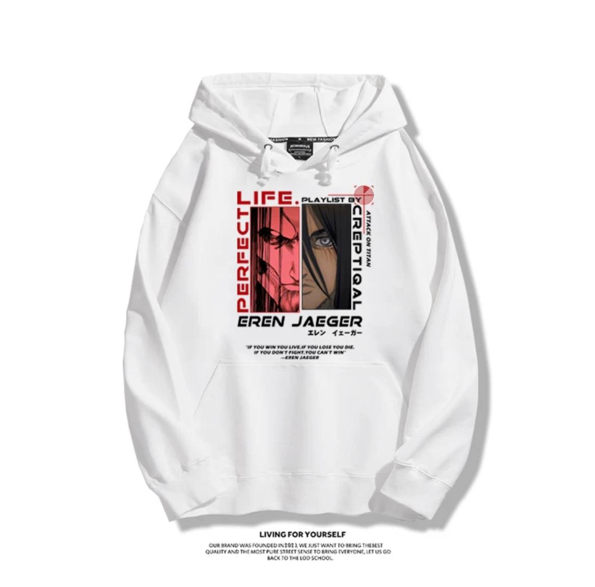 Attack on Titan hoodie for men, Japanese anime Eren-themed clothing, Pullover Sweater, Hoodie, Phone Case, Anime Merch,Clothing - Premium  from My Store - Just $50! Shop now at DCloth Designs 