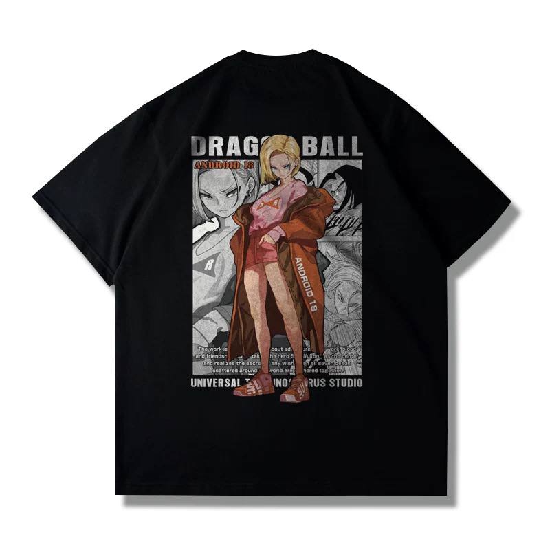 Oversized Dragon Ball Android 18 T-Shirt - Premium  from DCloth Designs - Just $49! Shop now at DCloth Designs 